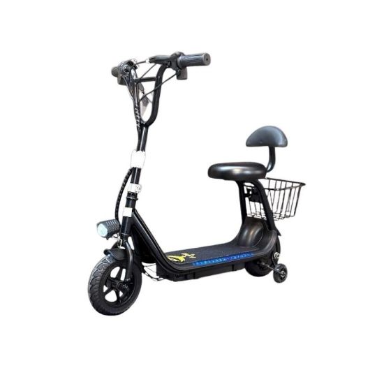 صورة سكوتر كهربائي أطفال مع مقعد وسلة موديل 2026